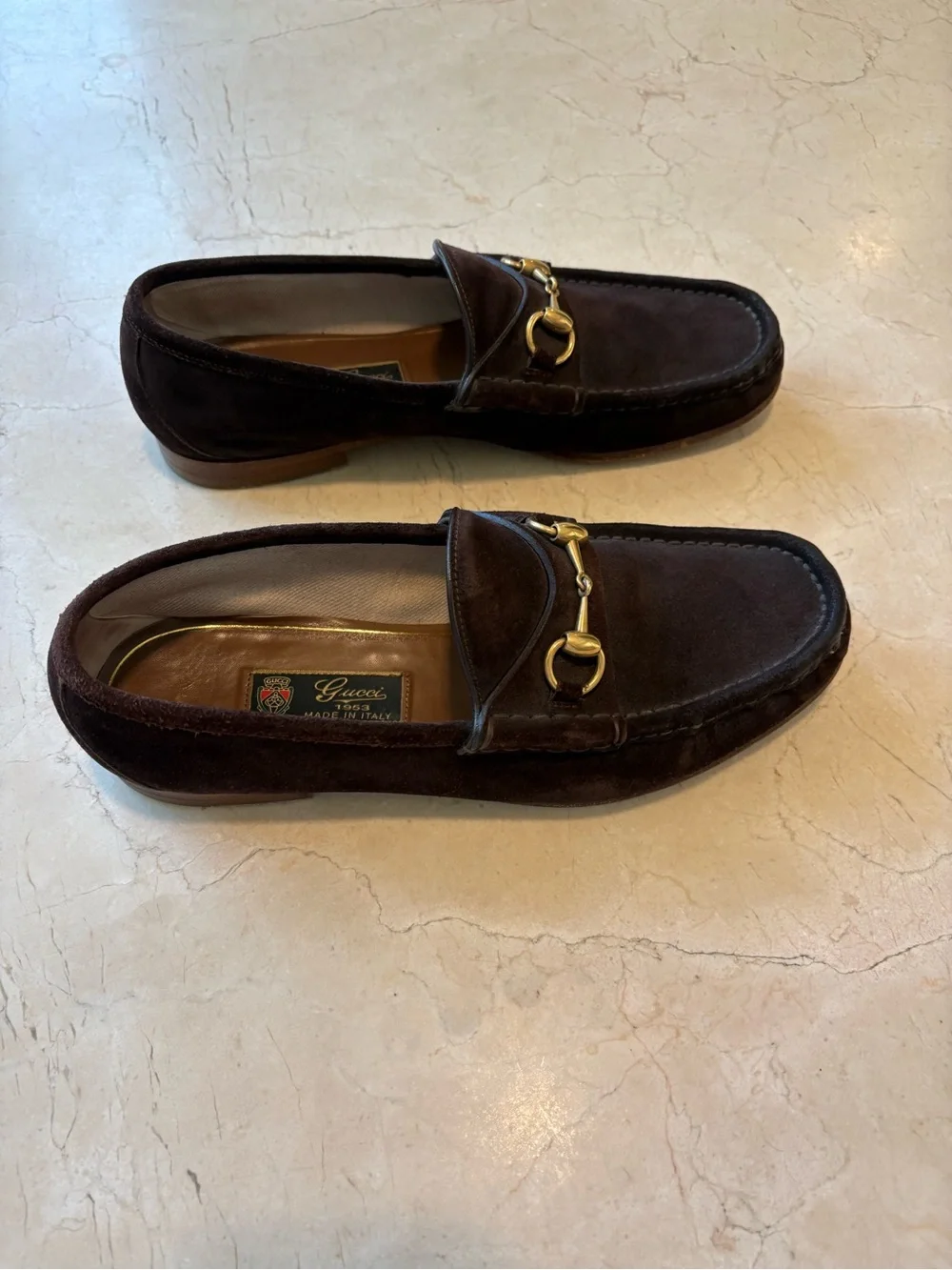 Gucci vintage Brown Suede Horsebit Loafers
